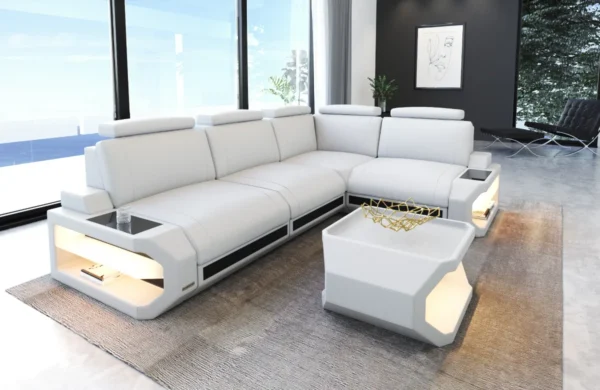 Kunstleder Ecksofa Aurora L-Form S – Bild 11