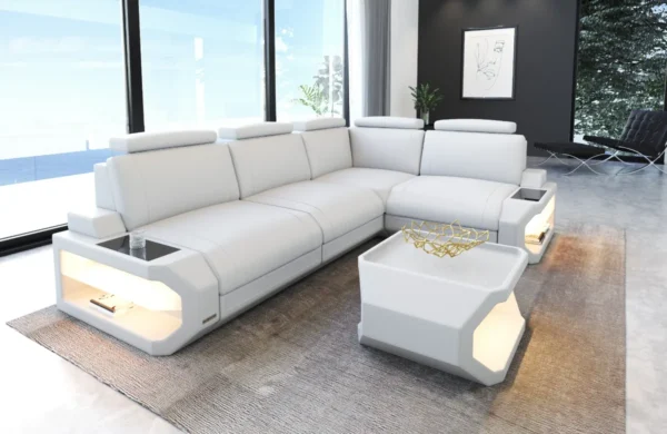 Kunstleder Ecksofa Aurora L-Form S – Bild 14