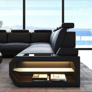 Büffelleder Wohnlandschaft Aurora U-Form XL