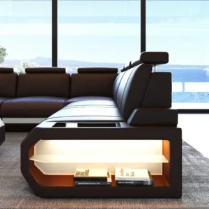 Büffelleder Wohnlandschaft Aurora U-Form XL