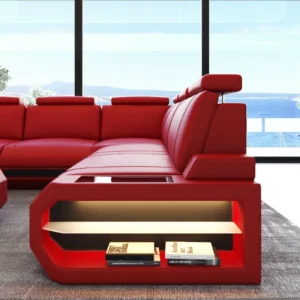 Büffelleder Wohnlandschaft Aurora U-Form XL