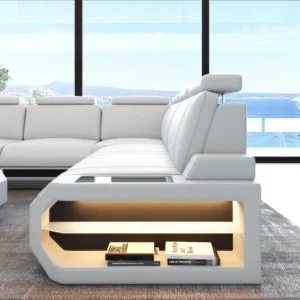 Büffelleder Wohnlandschaft Aurora U-Form XL