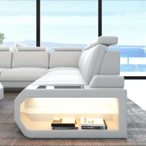 Büffelleder Wohnlandschaft Aurora U-Form XL