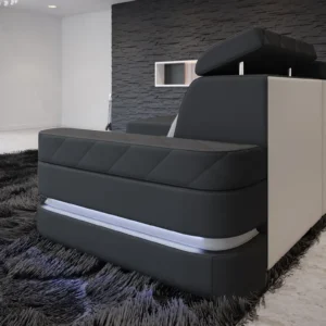Mikrofaser Ecksofa Bellavita mit Ottomane L-Form S