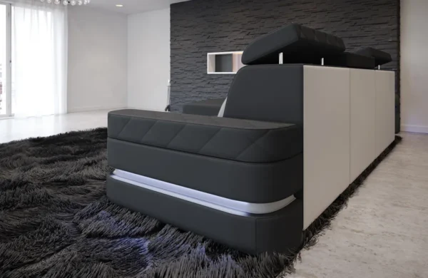 Mikrofaser Ecksofa Bellavita mit Ottomane L-Form S – Bild 3