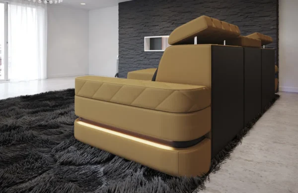 Mikrofaser Ecksofa Bellavita mit Ottomane L-Form S – Bild 15