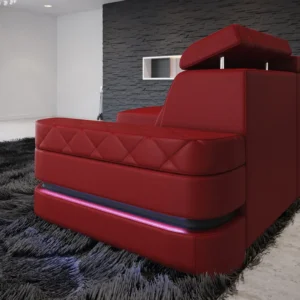 Kunstleder Ecksofa Bellavita mit Ottomane L-Form S Mini