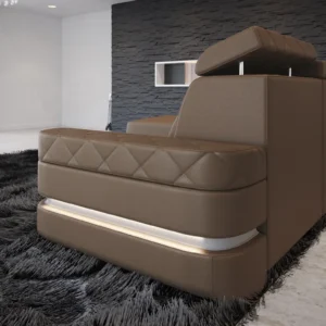 Kunstleder Ecksofa Bellavita mit Ottomane L-Form S Mini