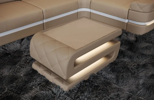 Echtleder Couchtisch Bellavita – Bild 7