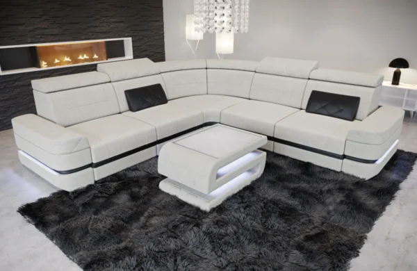 Webstoff Ecksofa Bellavita L-Form (Symmetrisch) M Mini – Bild 4