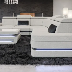 Webstoff Ecksofa Bellavita L-Form (Symmetrisch) M Mini