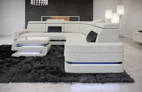 Webstoff Ecksofa Bellavita L-Form (Symmetrisch) M Mini – Bild 5