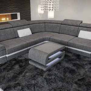 Webstoff Ecksofa Bellavita L-Form (Symmetrisch) M Mini