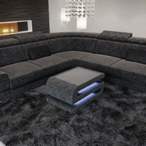 Webstoff Ecksofa Bellavita L-Form (Symmetrisch) M Mini