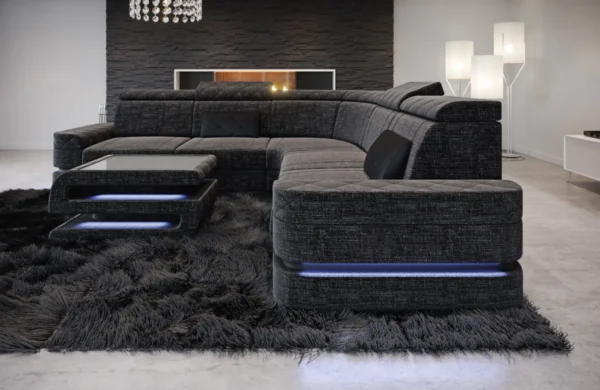 Webstoff Ecksofa Bellavita L-Form (Symmetrisch) M Mini – Bild 8