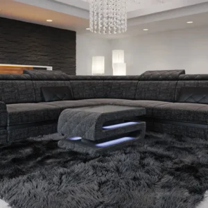 Webstoff Ecksofa Bellavita L-Form (Symmetrisch) M Mini
