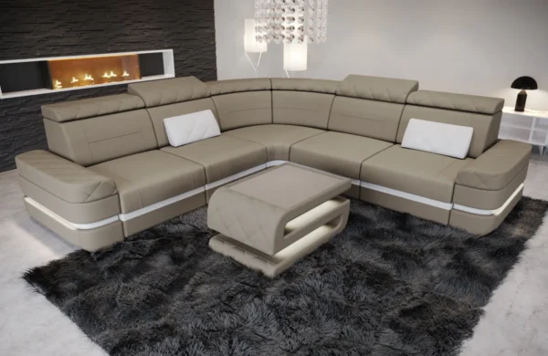Mikrofaser Ecksofa Bellavita L-Form (Symmetrisch) M – Bild 13