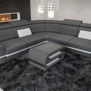 Mikrofaser Ecksofa Bellavita L-Form (Symmetrisch) M