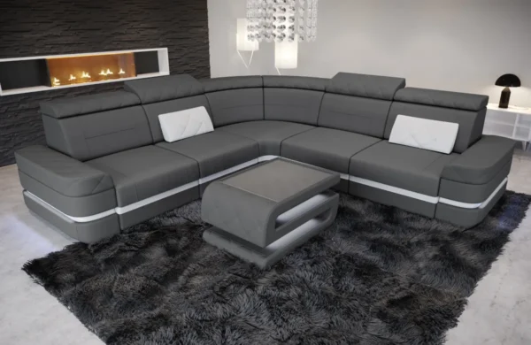 Mikrofaser Ecksofa Bellavita L-Form (Symmetrisch) M – Bild 4