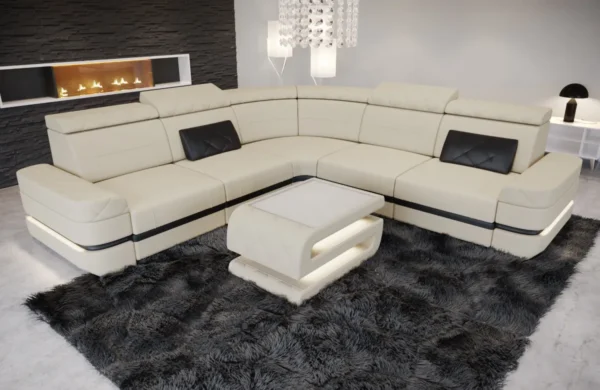 Mikrofaser Ecksofa Bellavita L-Form (Symmetrisch) M – Bild 7