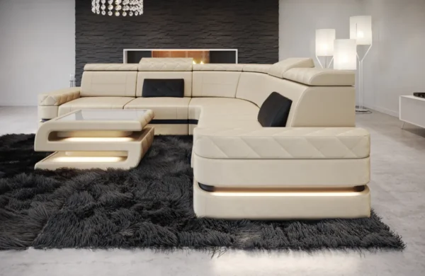 Samtstoff Ecksofa Bellavita L-Form (Symmetrisch) M Mini – Bild 5