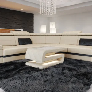 Samtstoff Ecksofa Bellavita L-Form (Symmetrisch) M Mini