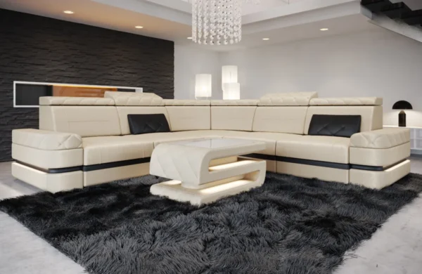 Samtstoff Ecksofa Bellavita L-Form (Symmetrisch) M Mini – Bild 6