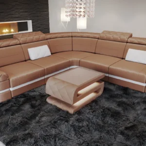 Samtstoff Ecksofa Bellavita L-Form (Symmetrisch) M Mini