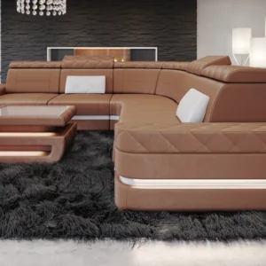 Samtstoff Ecksofa Bellavita L-Form (Symmetrisch) M Mini