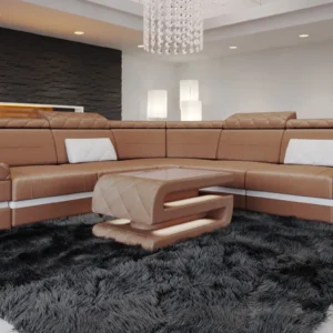 Samtstoff Ecksofa Bellavita L-Form (Symmetrisch) M Mini