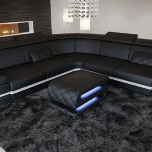 Büffelleder Ecksofa Bellavita L-Form (Symmetrisch) M