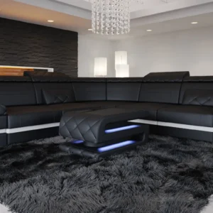 Büffelleder Ecksofa Bellavita L-Form (Symmetrisch) M