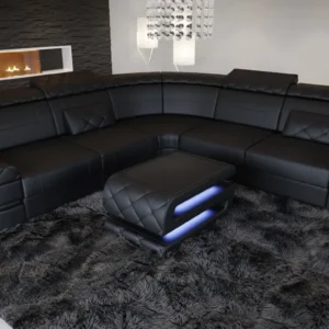 Büffelleder Ecksofa Bellavita L-Form (Symmetrisch) M