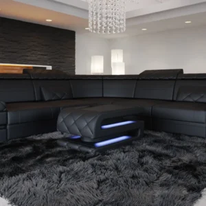 Büffelleder Ecksofa Bellavita L-Form (Symmetrisch) M
