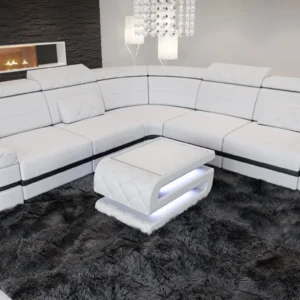 Büffelleder Ecksofa Bellavita L-Form (Symmetrisch) M