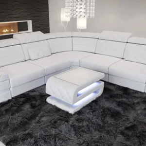 Büffelleder Ecksofa Bellavita L-Form (Symmetrisch) M
