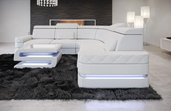 Büffelleder Ecksofa Bellavita L-Form (Symmetrisch) M – Bild 17