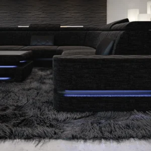 Webstoff Wohnlandschaft Bellavita U-Form XL
