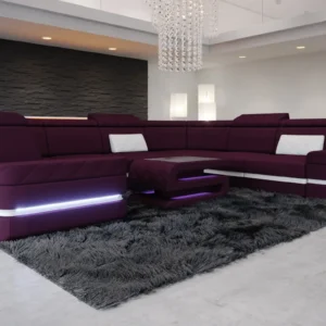 Mikrofaser Wohnlandschaft Bellavita U-Form XL