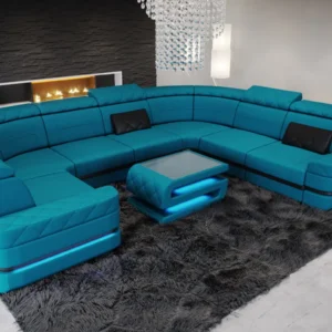 Mikrofaser Wohnlandschaft Bellavita U-Form XL