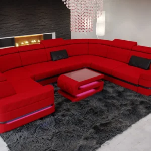Mikrofaser Wohnlandschaft Bellavita U-Form XL