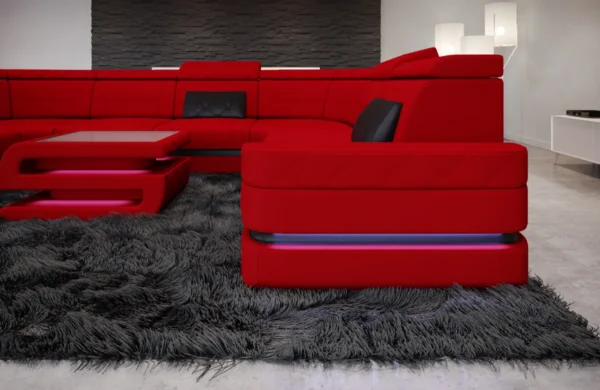 Mikrofaser Wohnlandschaft Bellavita U-Form XL – Bild 14