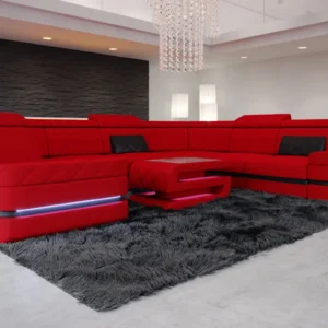 Mikrofaser Wohnlandschaft Bellavita U-Form XL