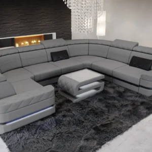 Mikrofaser Wohnlandschaft Bellavita U-Form XL