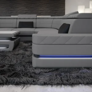 Mikrofaser Wohnlandschaft Bellavita U-Form XL