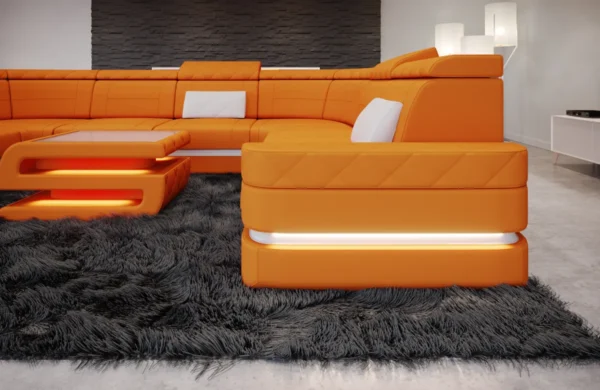 Mikrofaser Wohnlandschaft Bellavita U-Form XL – Bild 8