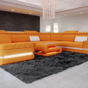 Mikrofaser Wohnlandschaft Bellavita U-Form XL