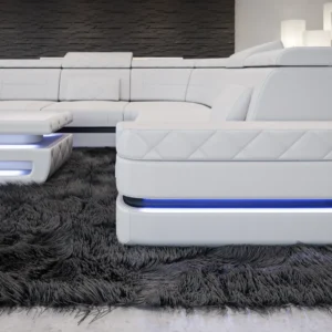 Büffelleder Wohnlandschaft Bellavita U-Form XL