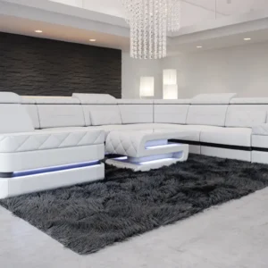 Büffelleder Wohnlandschaft Bellavita U-Form XL