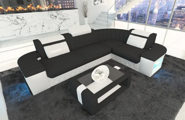 Mikrofaser Ecksofa Belvedere L-Form S